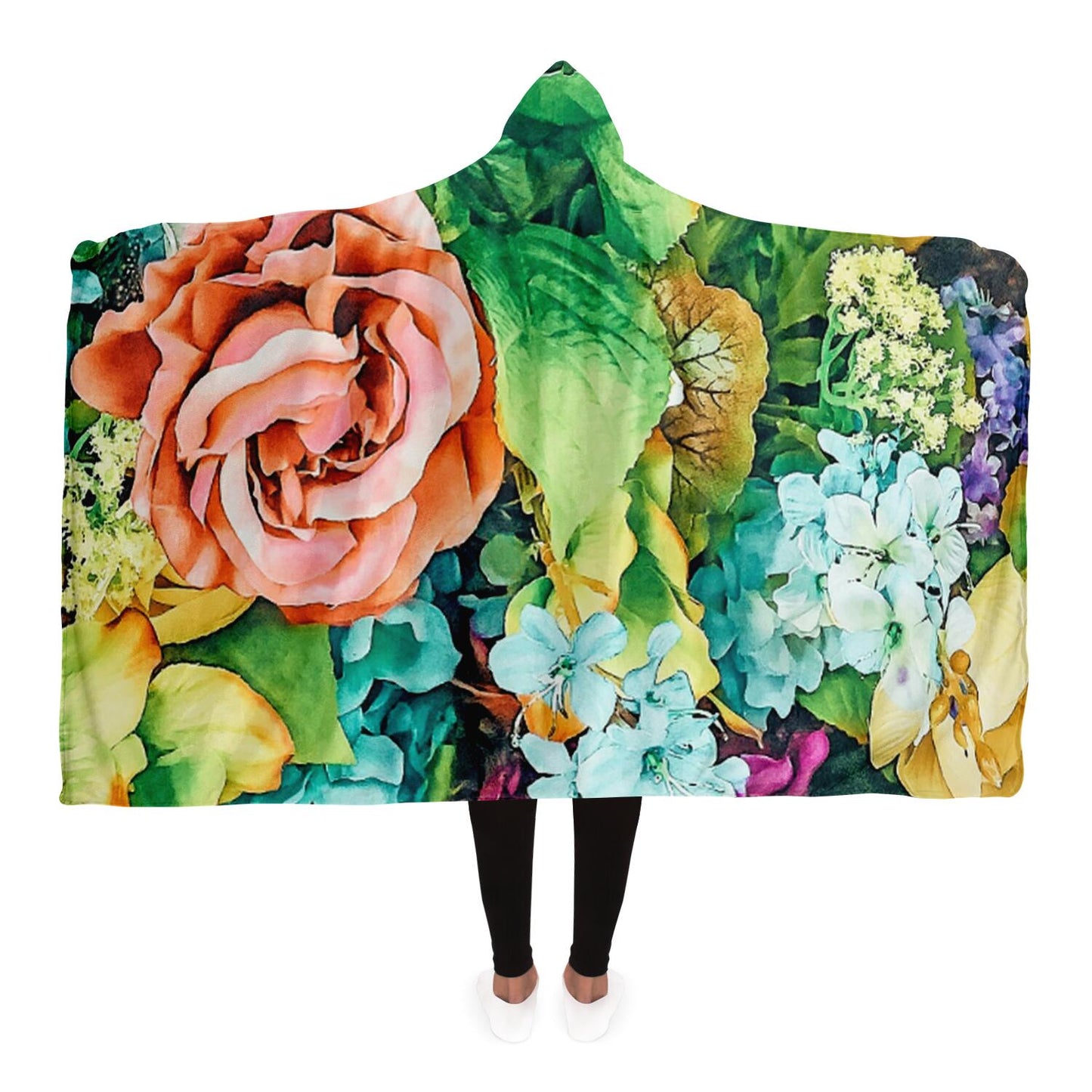 Vintage Garden Hooded Blanket