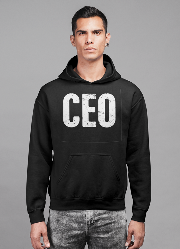 Virgin Teez Pull Over Hoodie Small CEO Black Hoodie