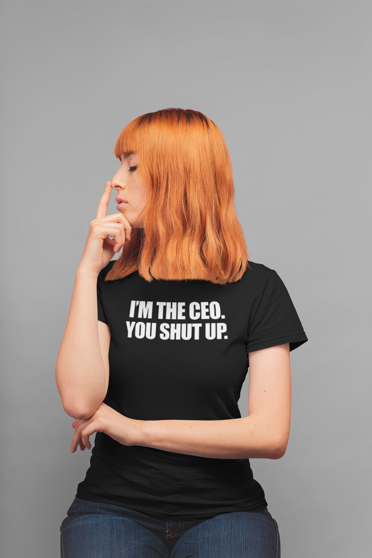 Virgin Teez Women T-Shirt CEO Shut Up Women T-shirt