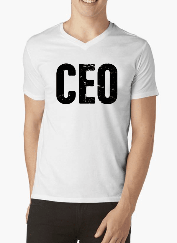 Virgin Teez T-shirt SMALL / Black CEO V-Neck T-shirt