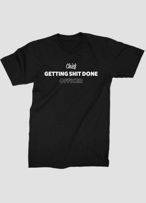 HAREF ART T-SHIRT Small CHIEF GETTING SHIT DONE Printed T-shirt