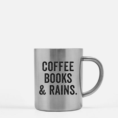 Coffee Books And Rains Gold & Silver Mug