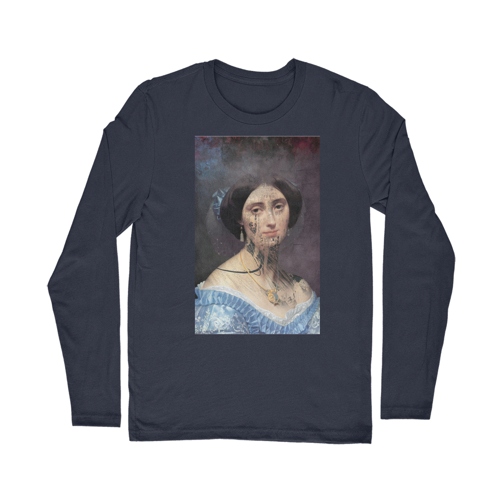 VIRGIN TEEZ Long sleeves T-shirt NAVY / Unisex / S collage Classic Long Sleeve T-Shirt