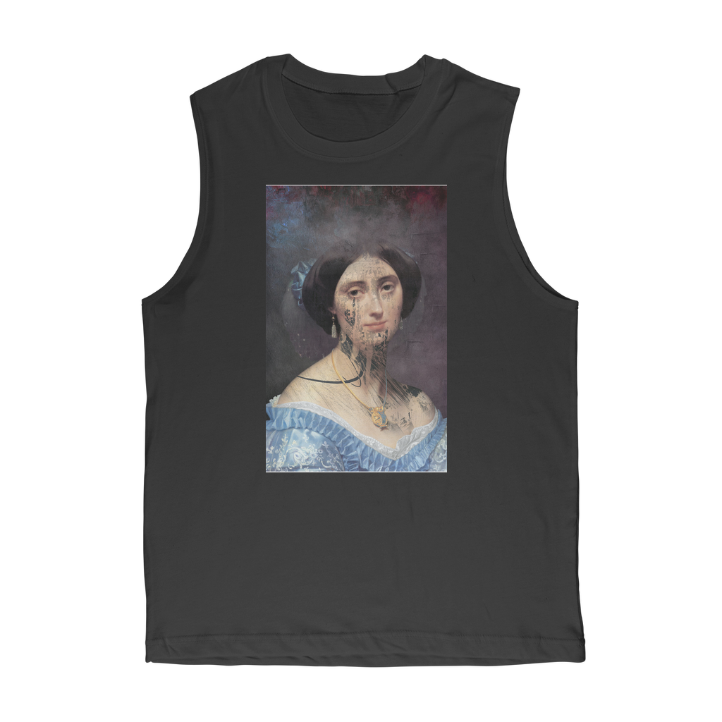 VIRGIN TEEZ Tank Top Black / Unisex / S collage Premium Adult Muscle Top