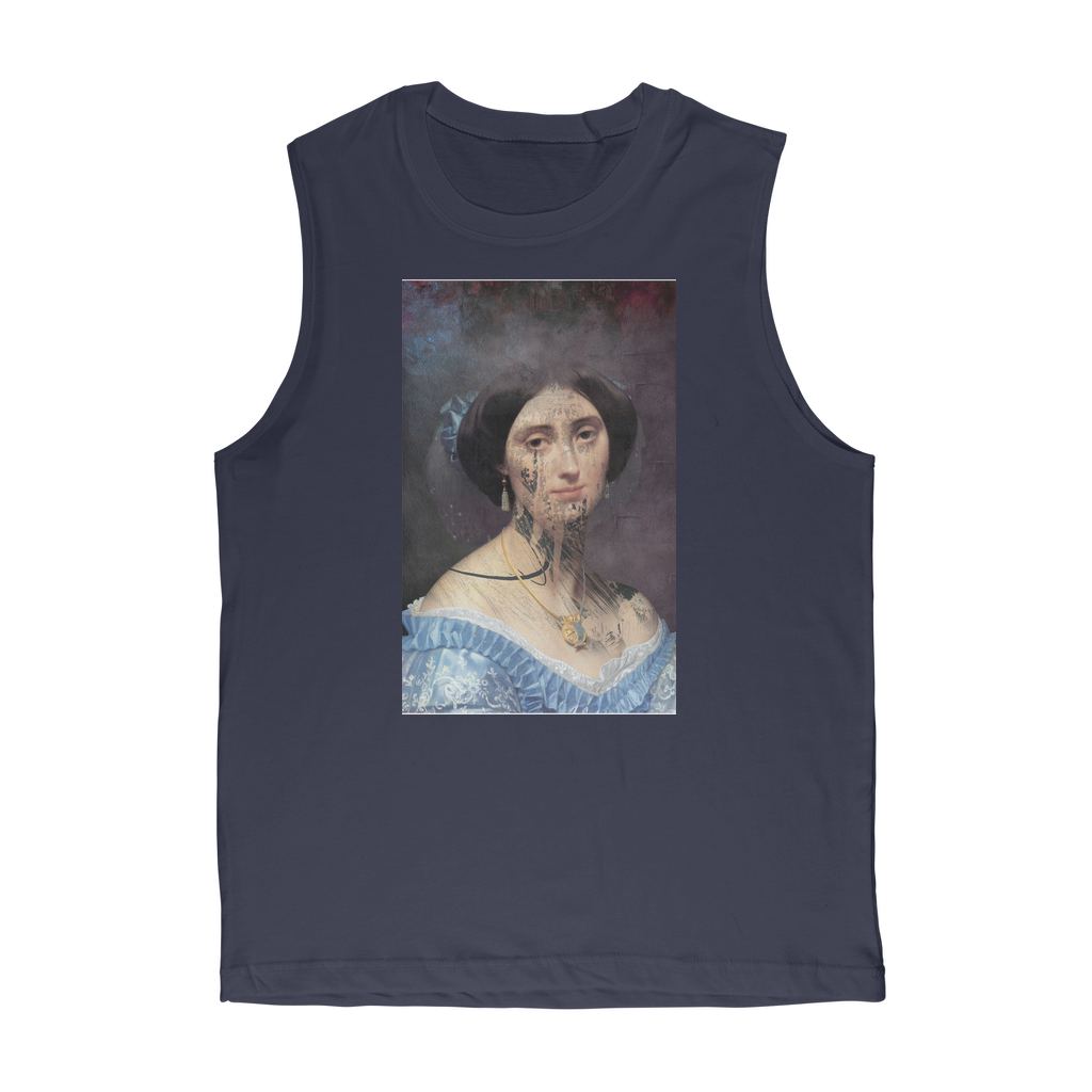 VIRGIN TEEZ Tank Top Navy / Unisex / S collage Premium Adult Muscle Top