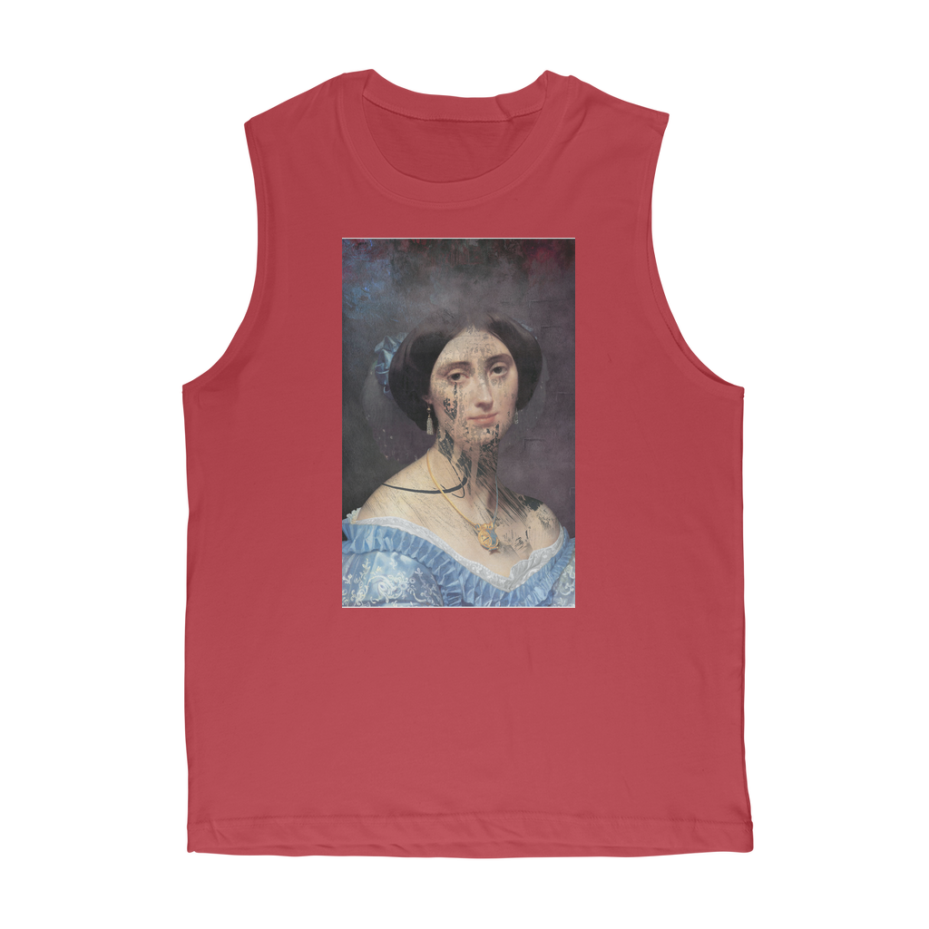 VIRGIN TEEZ Tank Top Red / Unisex / S collage Premium Adult Muscle Top