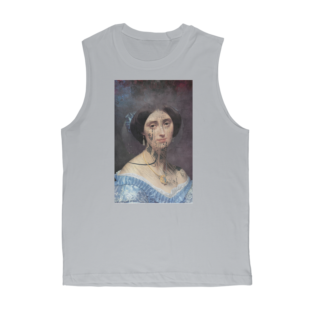 VIRGIN TEEZ Tank Top Light Grey / Unisex / S collage Premium Adult Muscle Top