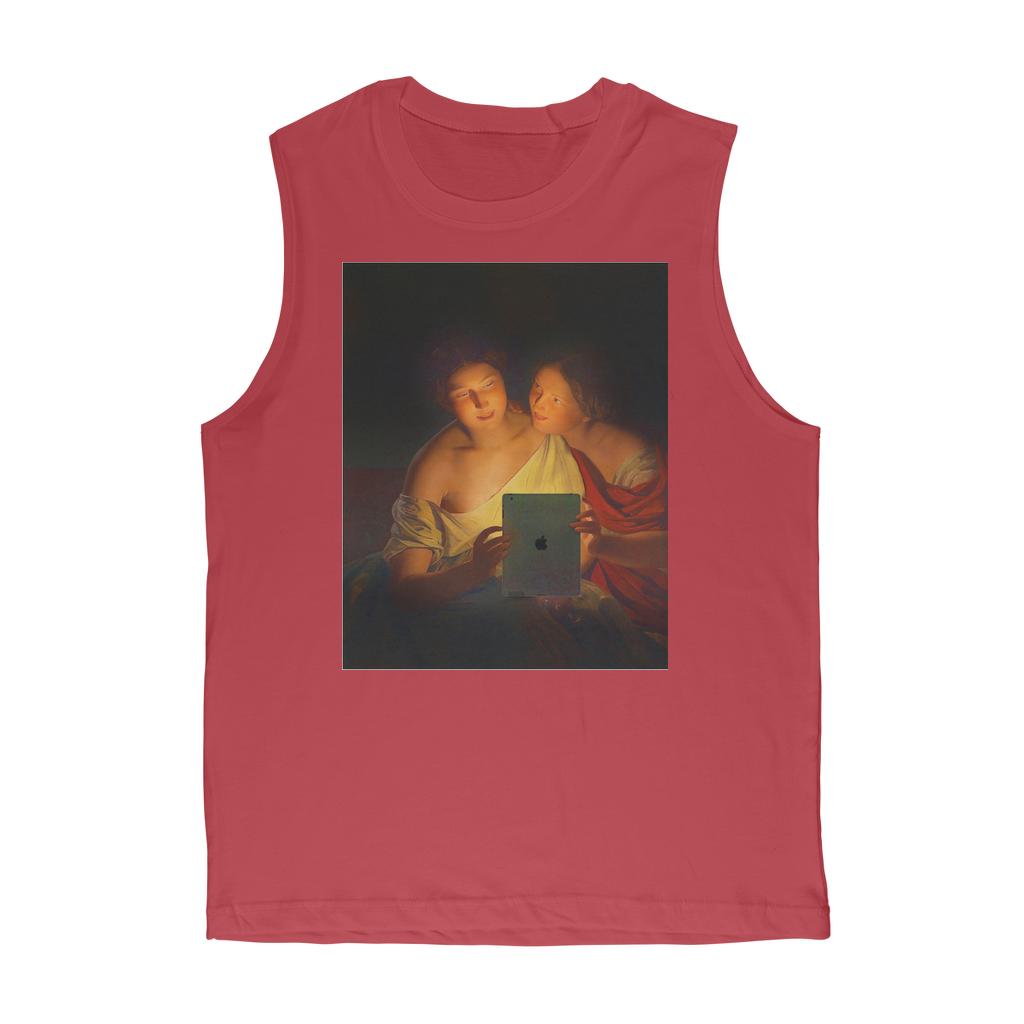 VIRGIN TEEZ Tank Top Red / Unisex / S Connected Classic Adult Muscle Top