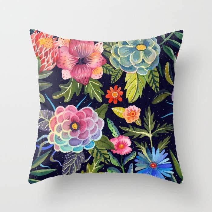 The Pillow pillows 16" x 16" Cosmic Florals Cushion/Pillow