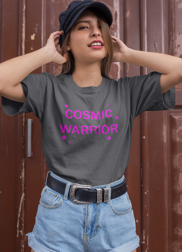 Virgin Teez Women T-Shirt SMALL Cosmic Warrior Women T-shirt