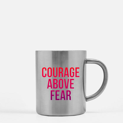 Courage Above Fear Gold & Silver Mug