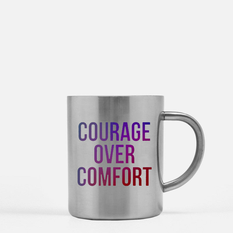 Courage Over Comfort Gold & Silver Mug