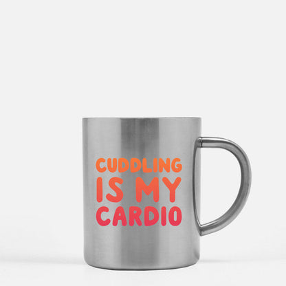 Cuddling Is My Cardio Gold & Silver Mug