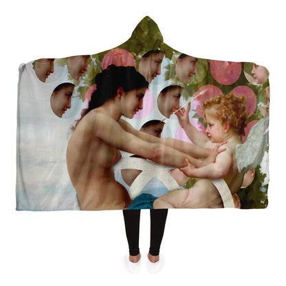 Girl & Cupid Hooded Blanket