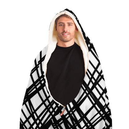 Abstract Pattren Hooded Blanket