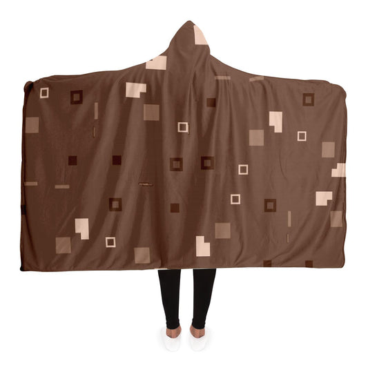 Simple Geometric Pattern Hooded Blanket