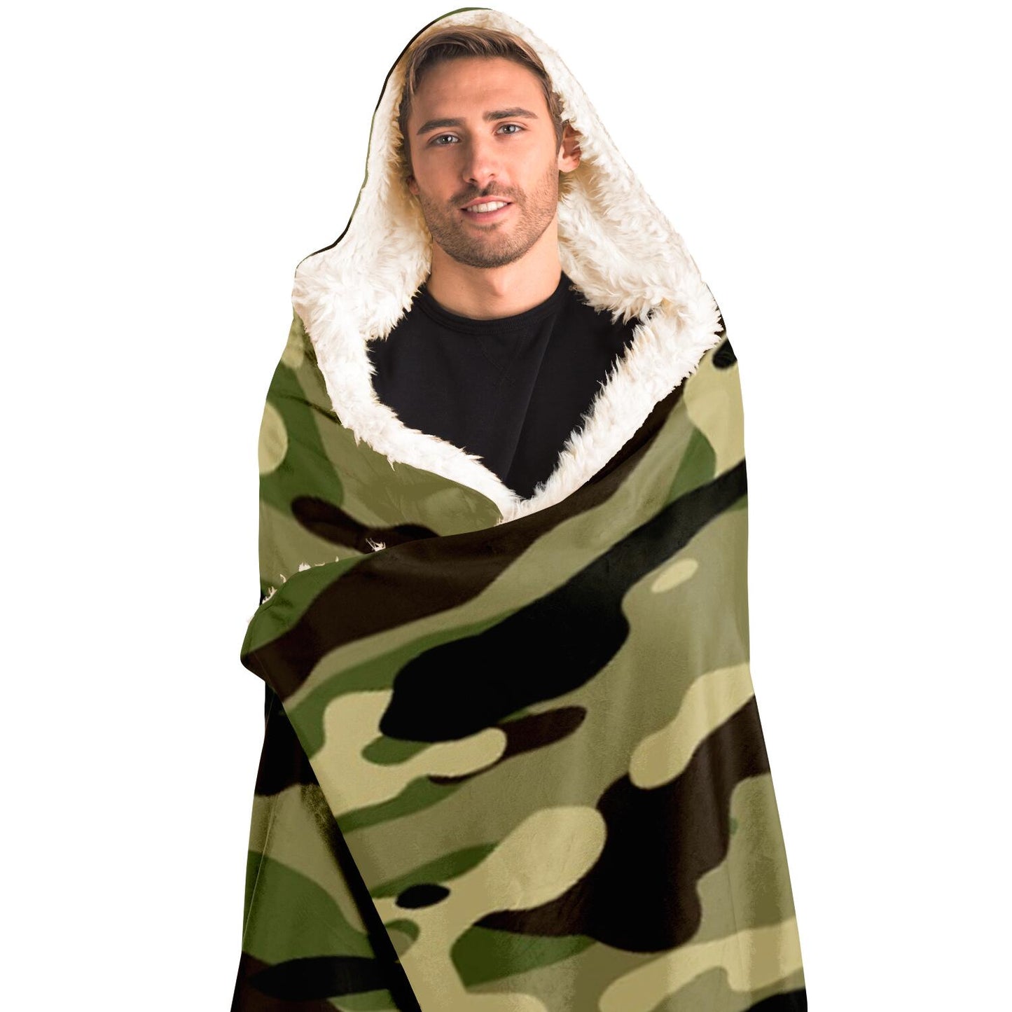 Camouflage Pattern Plakat Hooded Blanket