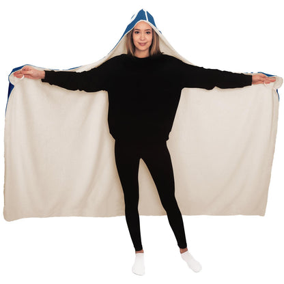 Feeling of lightness Pattern - Blue Poster Hooded Blanket