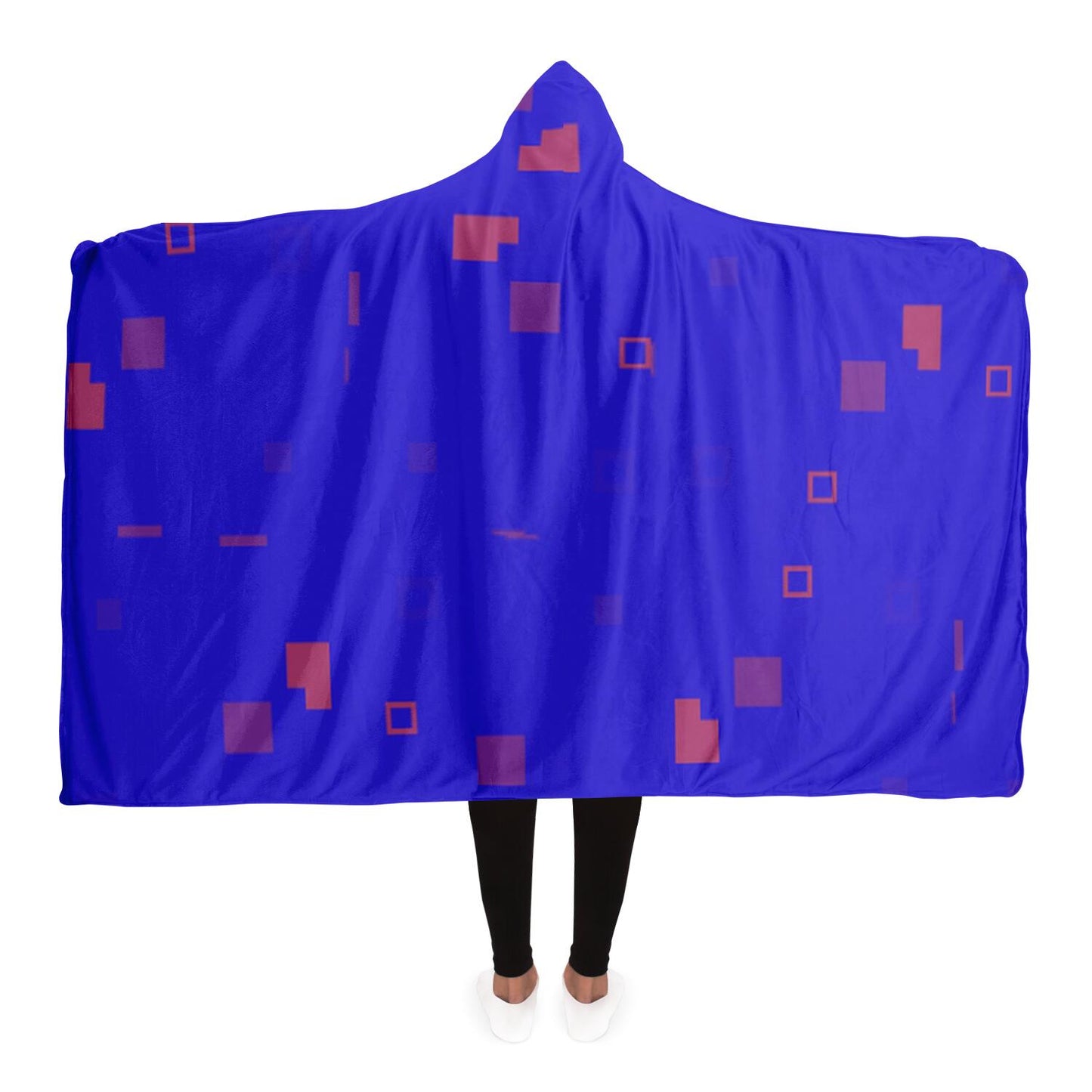 Simple Geometric Pattern Hooded Blanket