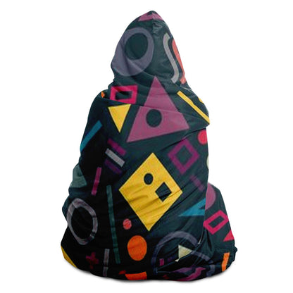 Abstract Pattren Hooded Blanket