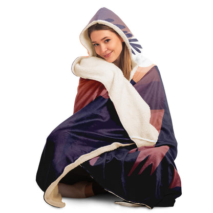 Mountain Landscape First Person Hooded Blanket