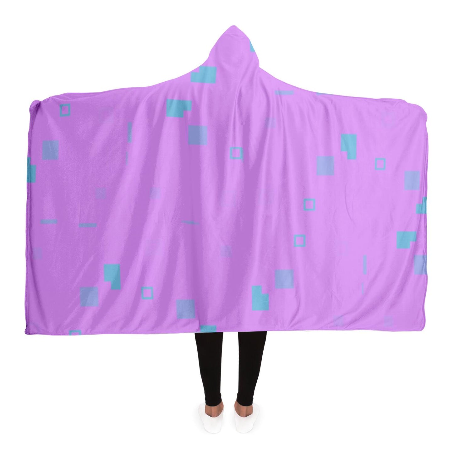 Simple Geometric Pattern Hooded Blanket