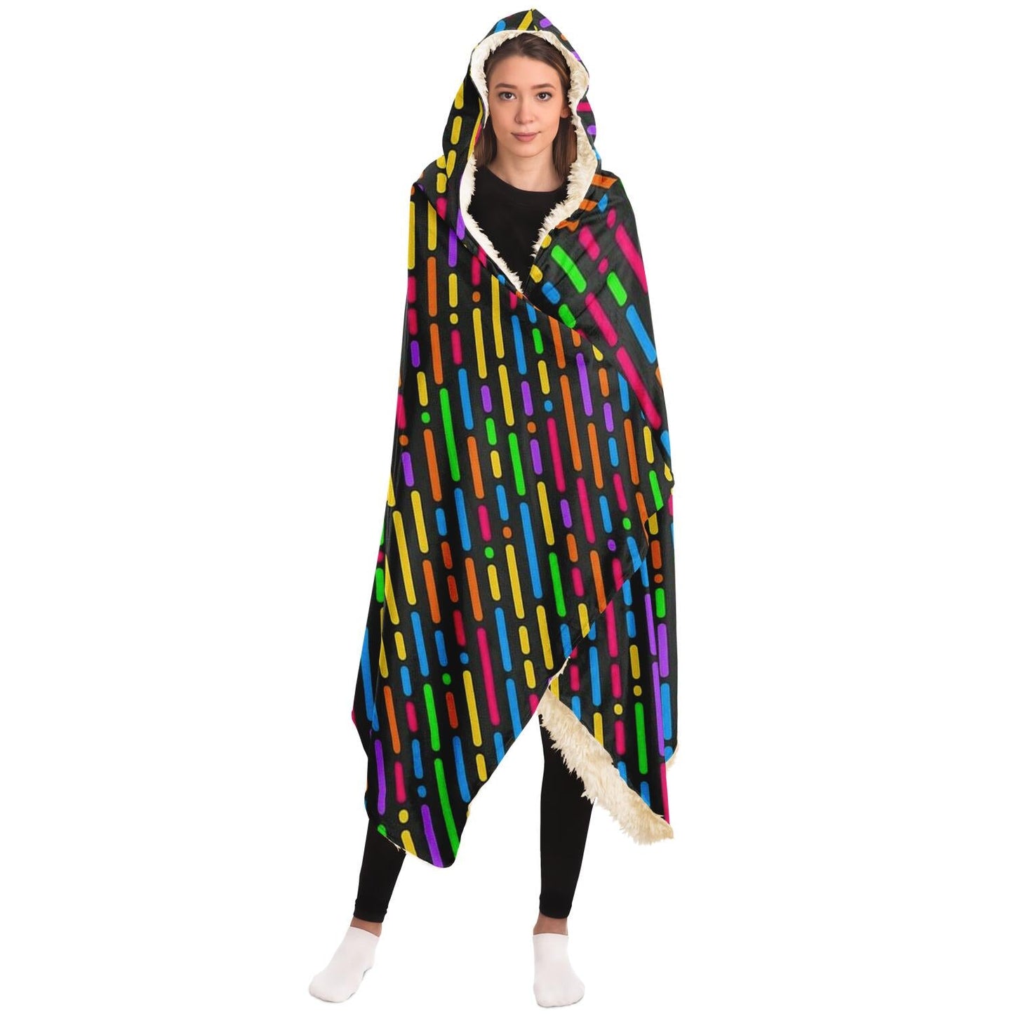 Colorful Rain Hooded Blanket