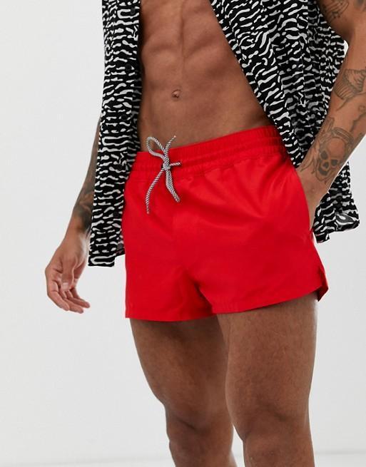 Ayaz Ahmed Shorts Dark Red Swim Shorts