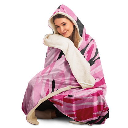 Pink-Camo Hooded Blanket