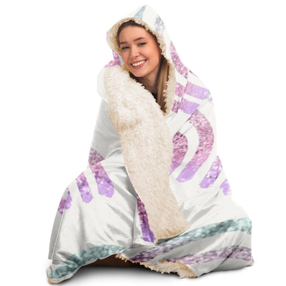 Unicorn Girls Glitter Rainbow Dream Pattern Hooded Blanket