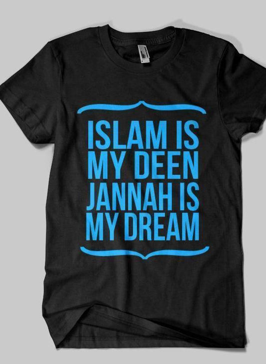 Fahad Khan T-shirt SMALL / Black DEEN & JANNAH Islamic Half Sleeves T-shirt