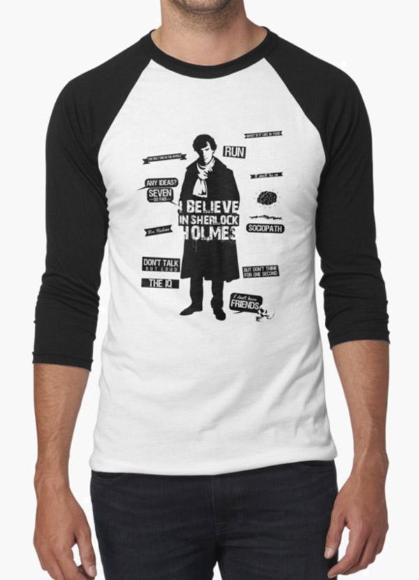 Tommy Nease Full Sleeves T-Shirts Small Detective Quotes BLACK & WHITE FULL SLEEVES T-SHIRT