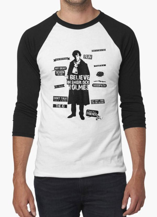 Tommy Nease Full Sleeves T-Shirts Small Detective Quotes BLACK & WHITE FULL SLEEVES T-SHIRT