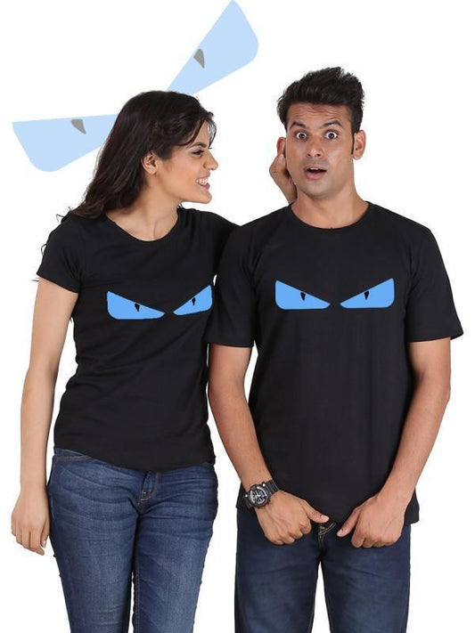 HUM TUM T-SHIRT Small / Small Devil Eyes Couple T-Shirts