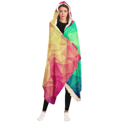 COLOR BOMB Pattern Hooded Blanket