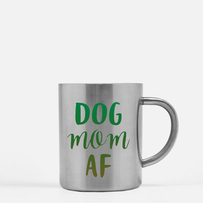 Dog Mom Af Gold & Silver Mug