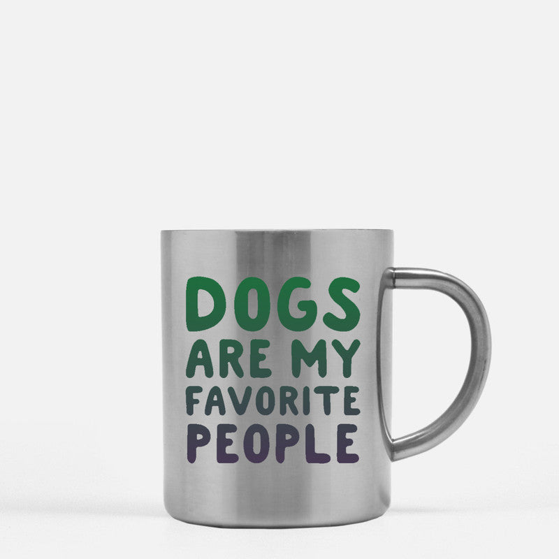 Dogs Are My Favorite People Gold & Silver Mug