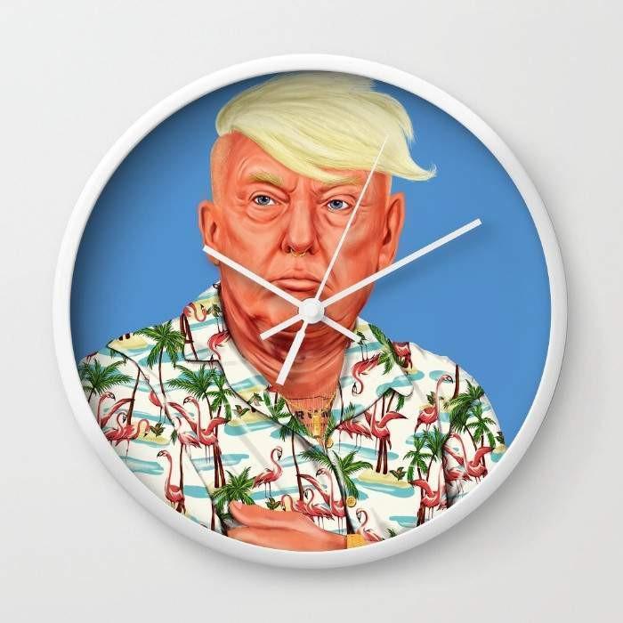 Dany Designs Wall Clock White Donald Trump Wall clock