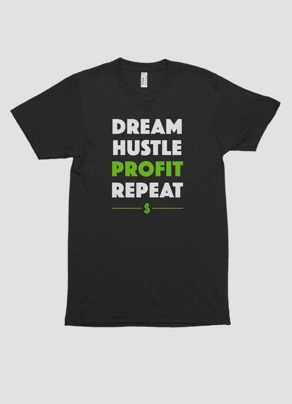 HAREF ART T-SHIRT Small DREAM HUSTLE PROFIT Printed T-shirt