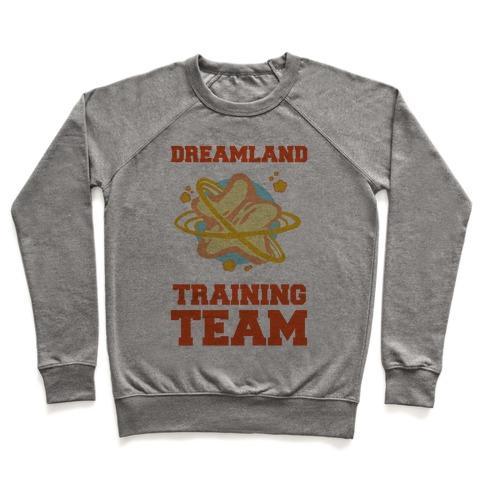 Virgin Teez  Pullover Crewneck Sweatshirt / x-small / Heathered Gray DREAMLAND FITNESS TEAM CREWNECK SWEATSHIRT