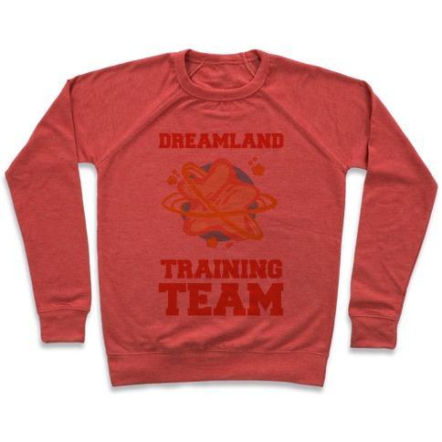 Virgin Teez  Pullover Crewneck Sweatshirt / x-small / Heathered Red DREAMLAND FITNESS TEAM CREWNECK SWEATSHIRT