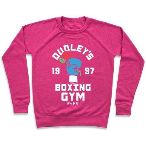 Virgin Teez  Pullover Crewneck Sweatshirt / x-small / Deep Pink DUDLEY'S BOXING GYM CREWNECK SWEATSHIRT