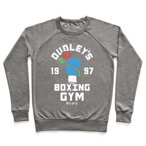 Virgin Teez  Pullover Crewneck Sweatshirt / x-small / Heathered Gray DUDLEY'S BOXING GYM CREWNECK SWEATSHIRT