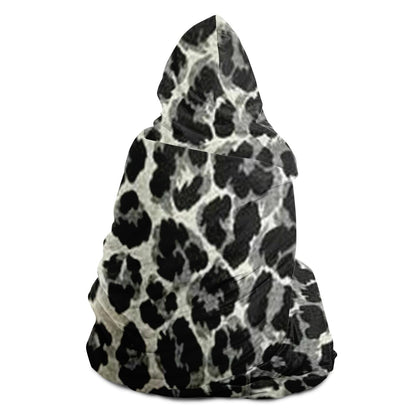 Leopard Pattern Hooded Blanket