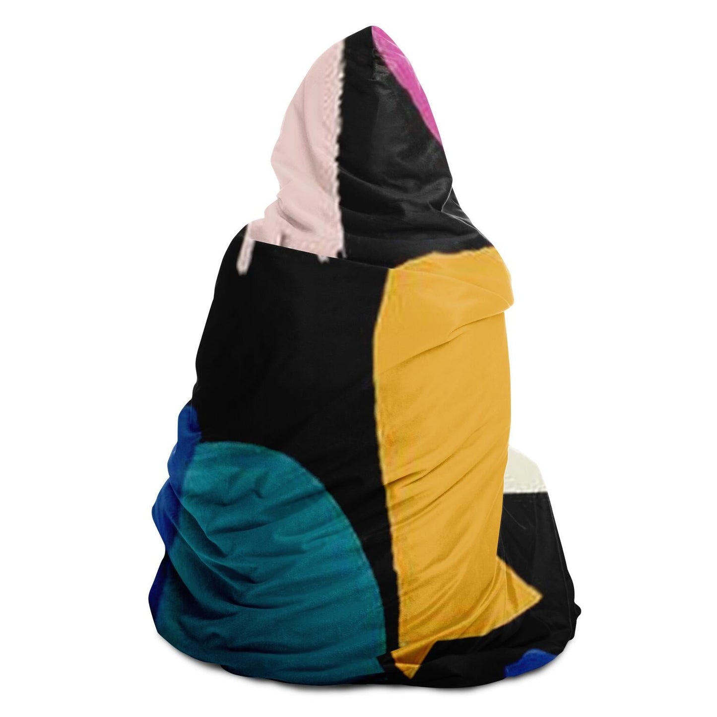 Abstract Pattren Hooded Blanket