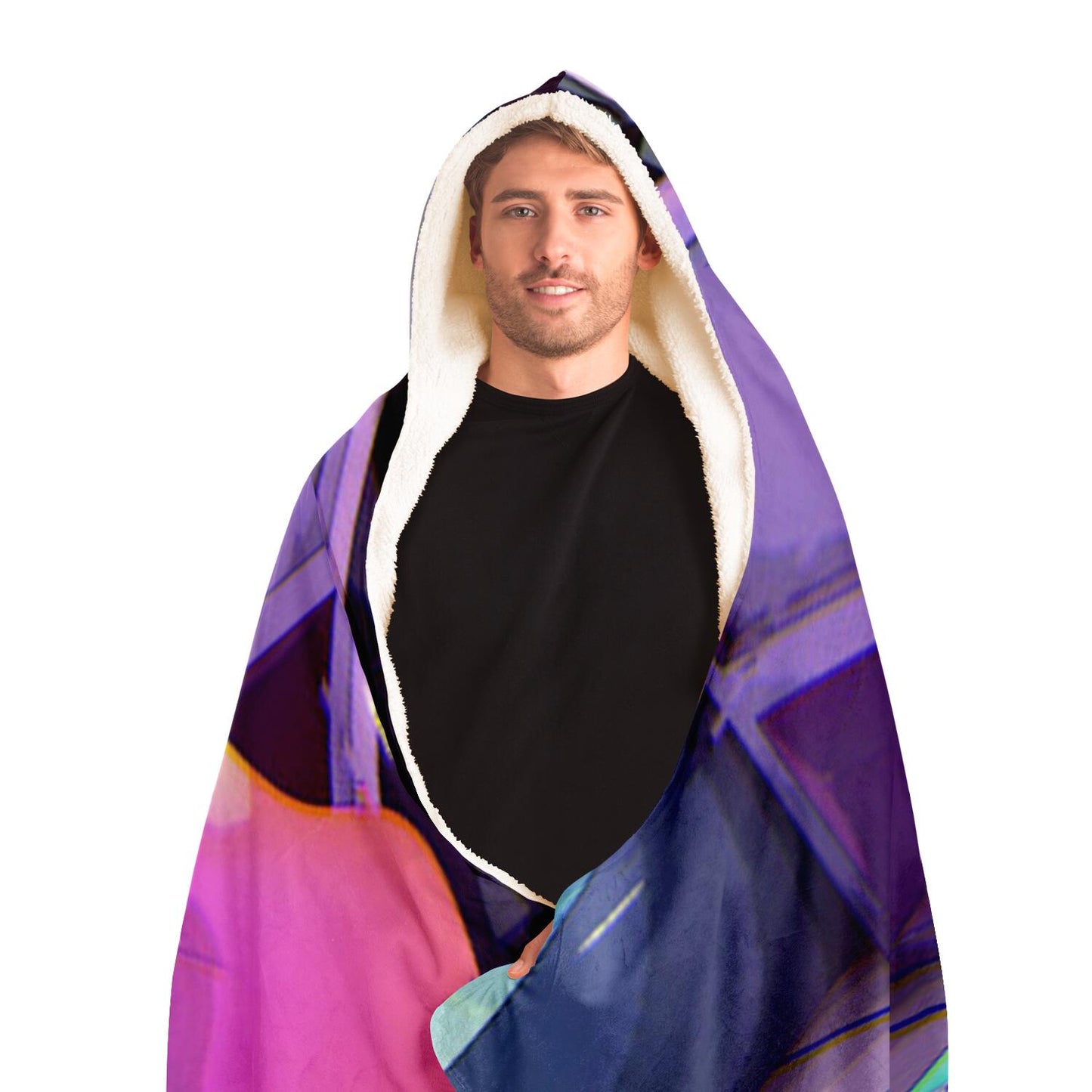 Vaporwave Aesthetic Hooded Blanket