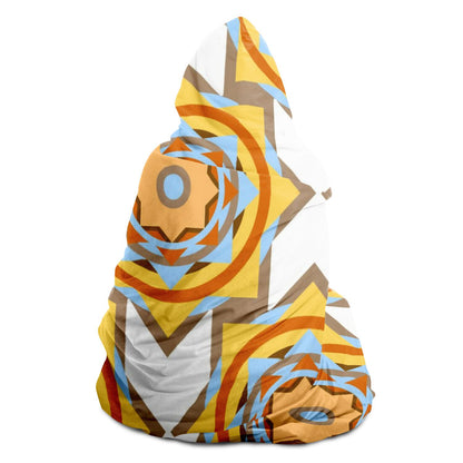 Graphic Pattern Hooded Blanket