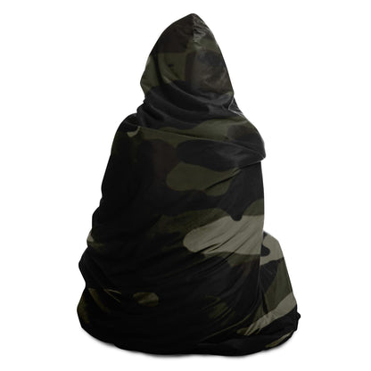 Dark Camouflage Pattern Plakat Hooded Blanket