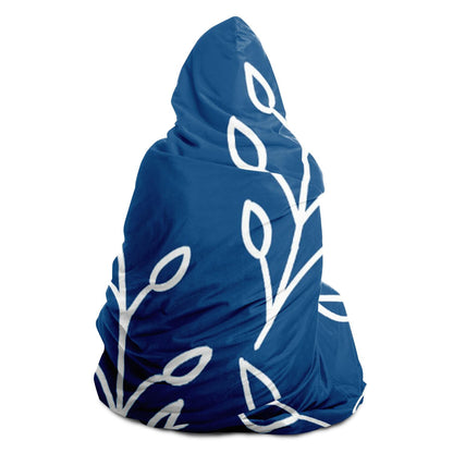 Feeling of lightness Pattern - Blue Poster Hooded Blanket