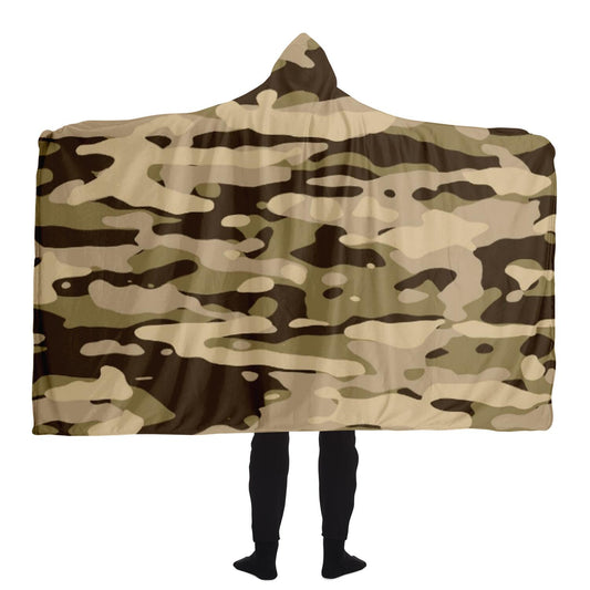 Desert Camouflage Pattern Hooded Blanket